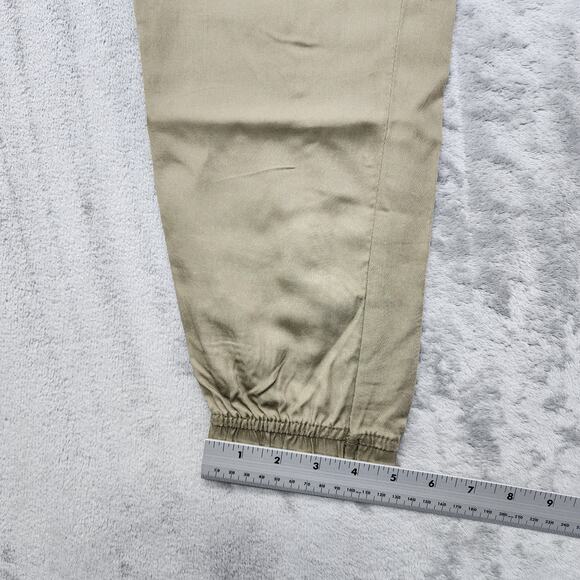 Japna Pants Womens S Tan Drawstring Waist Pull On Lyocell Cargo Jogger Casual - Picture 9 of 10